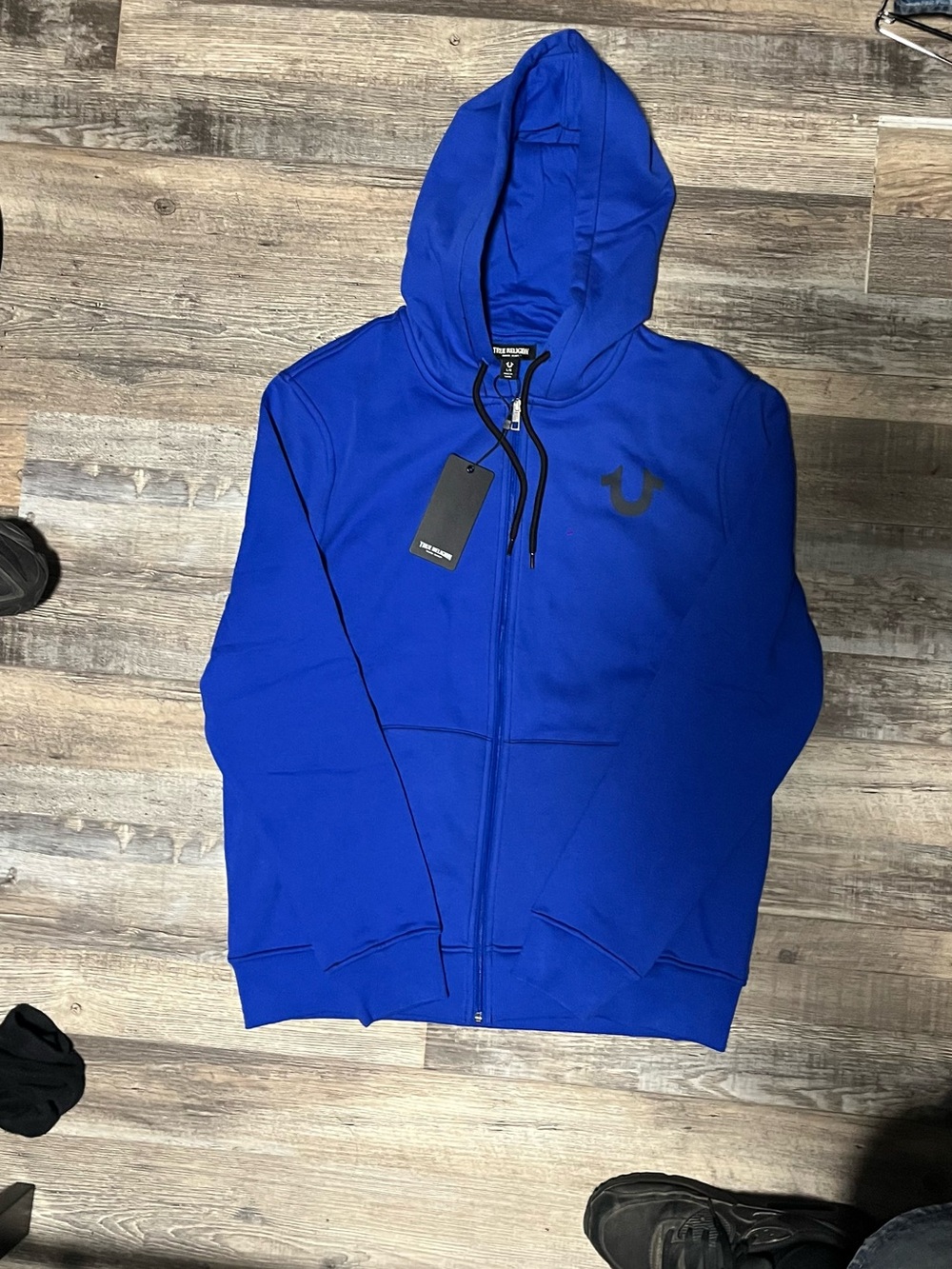 True Religion Cobalt Blue Full-Zip Hoodie